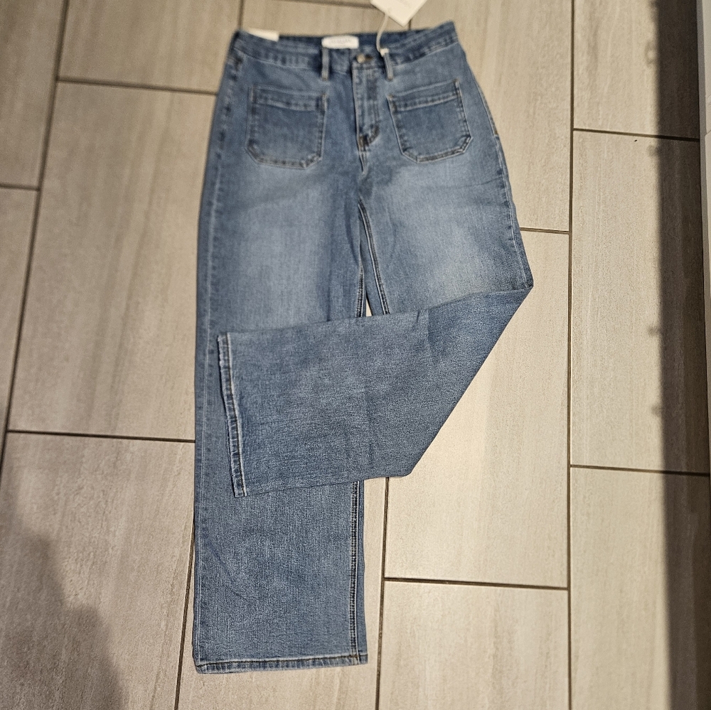 NWT Lovervet By VERVET wide Leg Jeans With Cute Square Front Pockets. Size 30/11